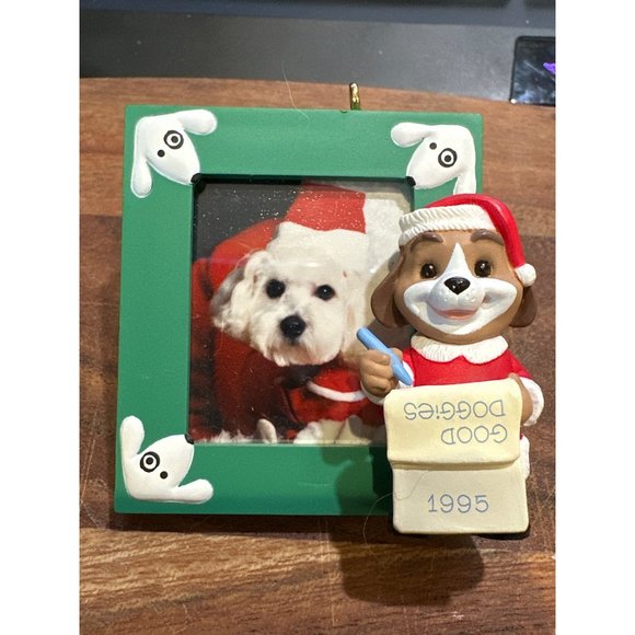 Hallmark Keepsake Ornament Special Dog Photo Holder 1995 Picture Frame Christmas - Picture 2 of 5